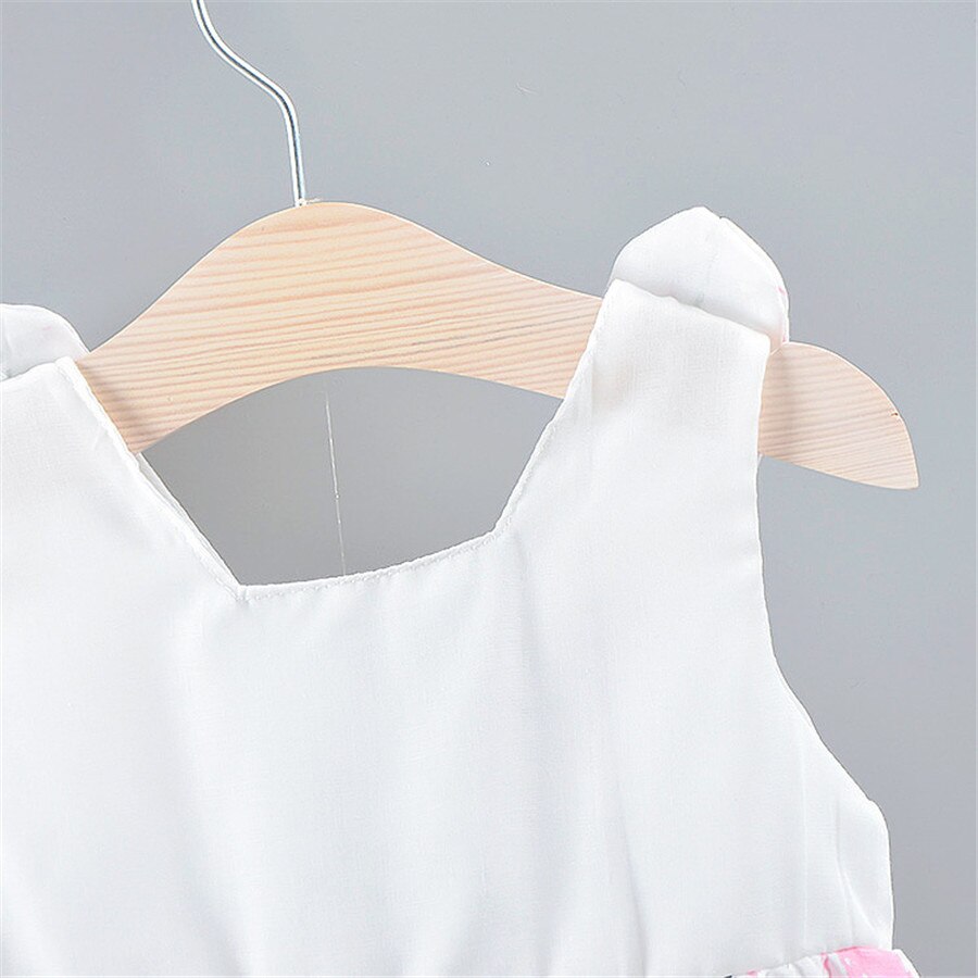 Simple Baby Girl Dress Sleeveless Cotton - BabbeZz