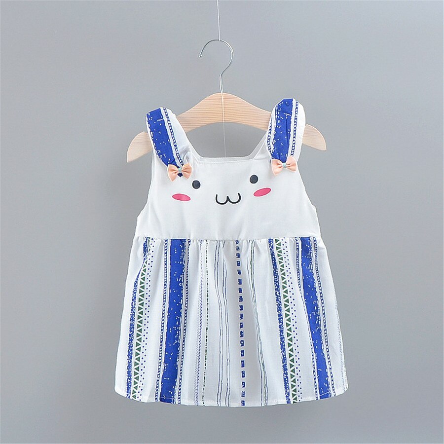 Simple Baby Girl Dress Sleeveless Cotton - BabbeZz