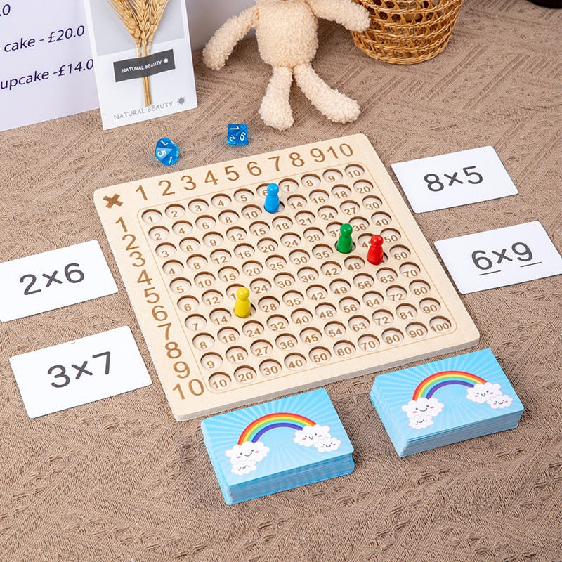 Multiplication Board Game Educational Toys - Babbez