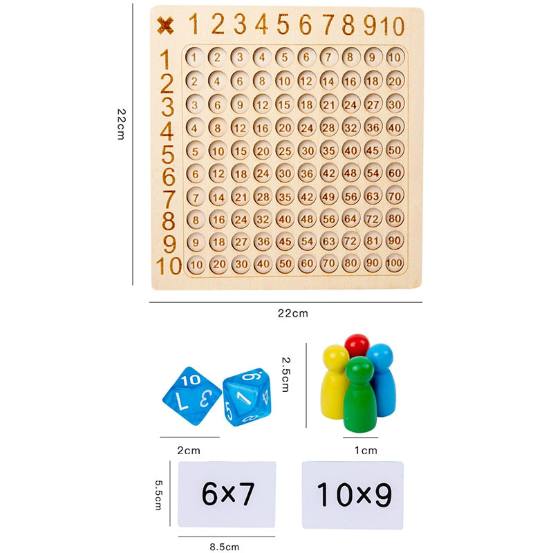 Multiplication Board Game Educational Toys - Babbez
