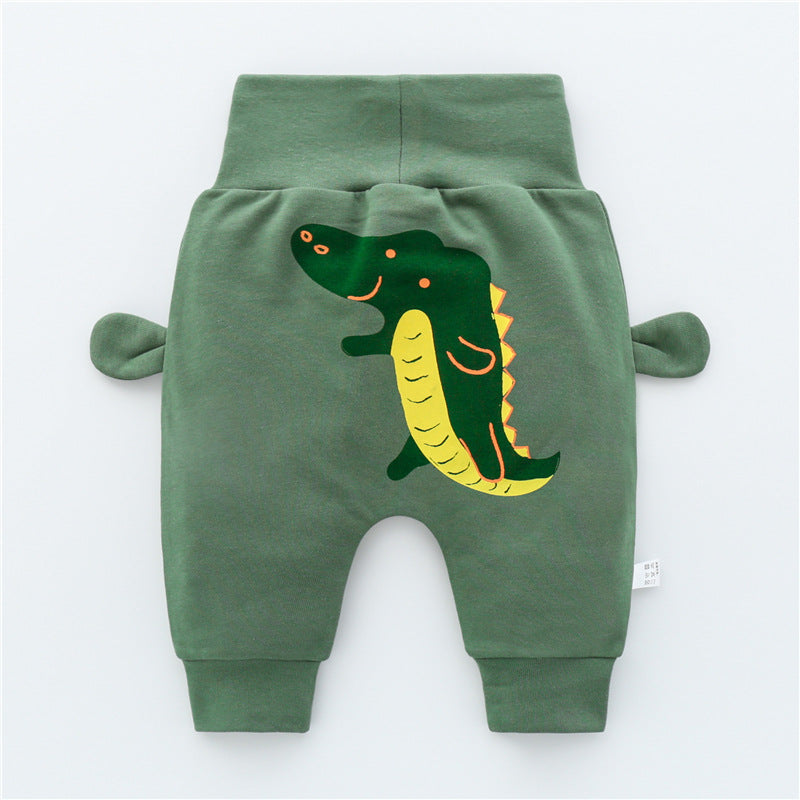 Cute and Practical High Waist Belly Protector Toddler Trousers