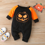 Holiday-themed Cotton Baby Bodysuit with Santa Patchwork and Plaid Det