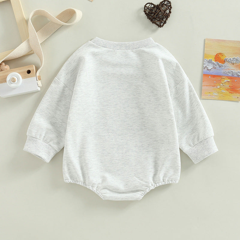 Adorable Long Sleeve Infant Toddler Animal Print Romper