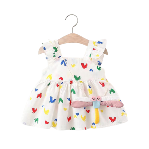 Cute and Elegant Princess Dress with Suspender Vest for Girls