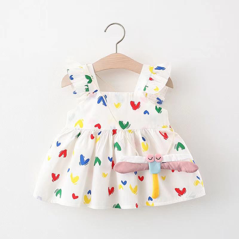 Cute and Elegant Princess Dress with Suspender Vest for Girls