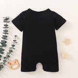 Adorable Boy's New Patchwork Boxer Romper for Playtime and Beyond