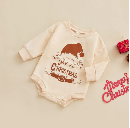 Get Your Little One into the Christmas Spirit with Our Fashion Christmas Baby Rompers