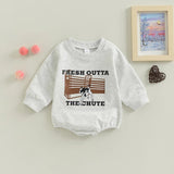 0-18m Autumn Boy Sweatshirt Jumpsuit Long Sleeve Farm Baby's Printed J