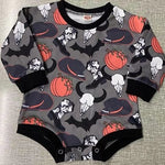 Baby Halloween Pumpkin Print Romper - Babbez