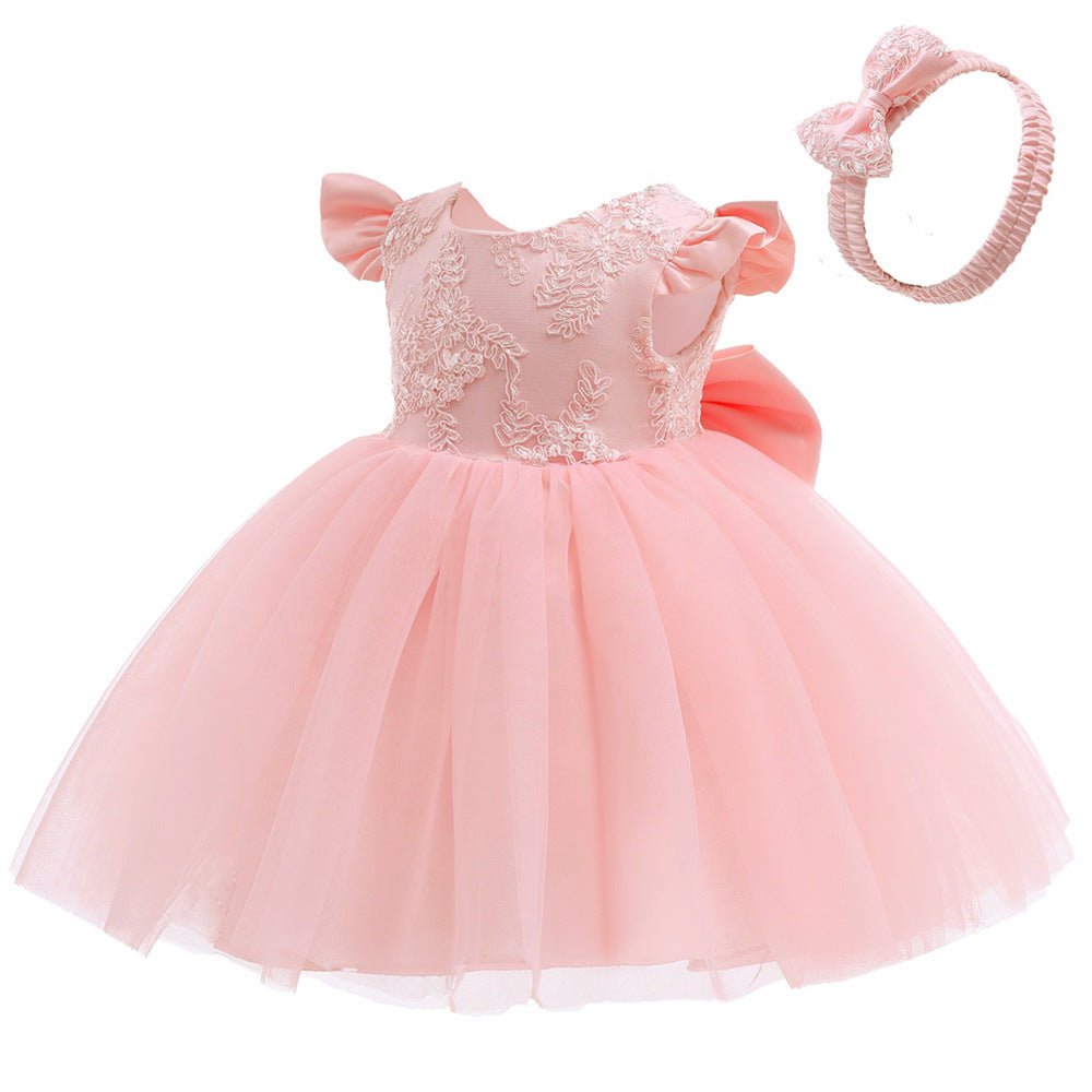 Elegant and Delicate: Toddler Baby Girls Lace Flower Dresses