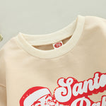 Santa Claus Head Print Long Sleeve Romper - Babbez