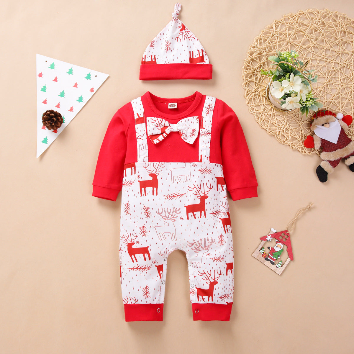 Get Your Little One Ready for the Festive Season with Cross Border Autumn and Winter Christmas Baby Jumpsuit