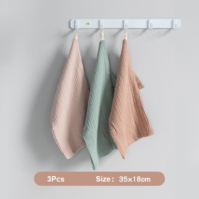 3/5Pcs Baby Square Towel Feeding - Babbez
