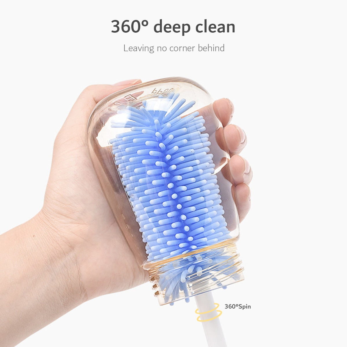 Baby Rubber Bottle Brush 3-Piece Set - Babbez