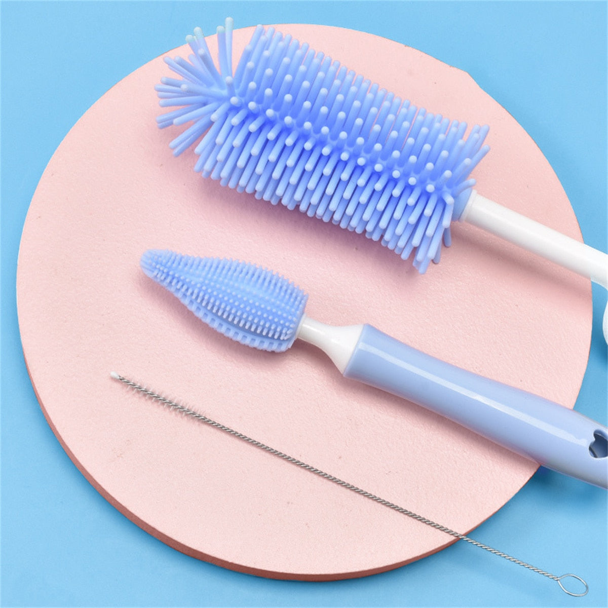Baby Rubber Bottle Brush 3-Piece Set - Babbez
