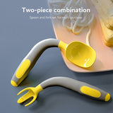 2Pcs Eat Auxiliary Training Tableware - Babbez